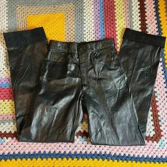 Vintage Men’s Size  28 Anthony Michael Genuine Leather Pants - Picture 1 of 14